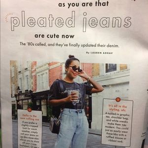 NWT size 6 high rise pleated wide leg khaki pant.